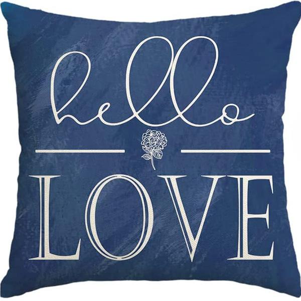 Year Daisy Flower Linen Pillow Case Home Decor Hydrangea Sofa Pillow Cushion