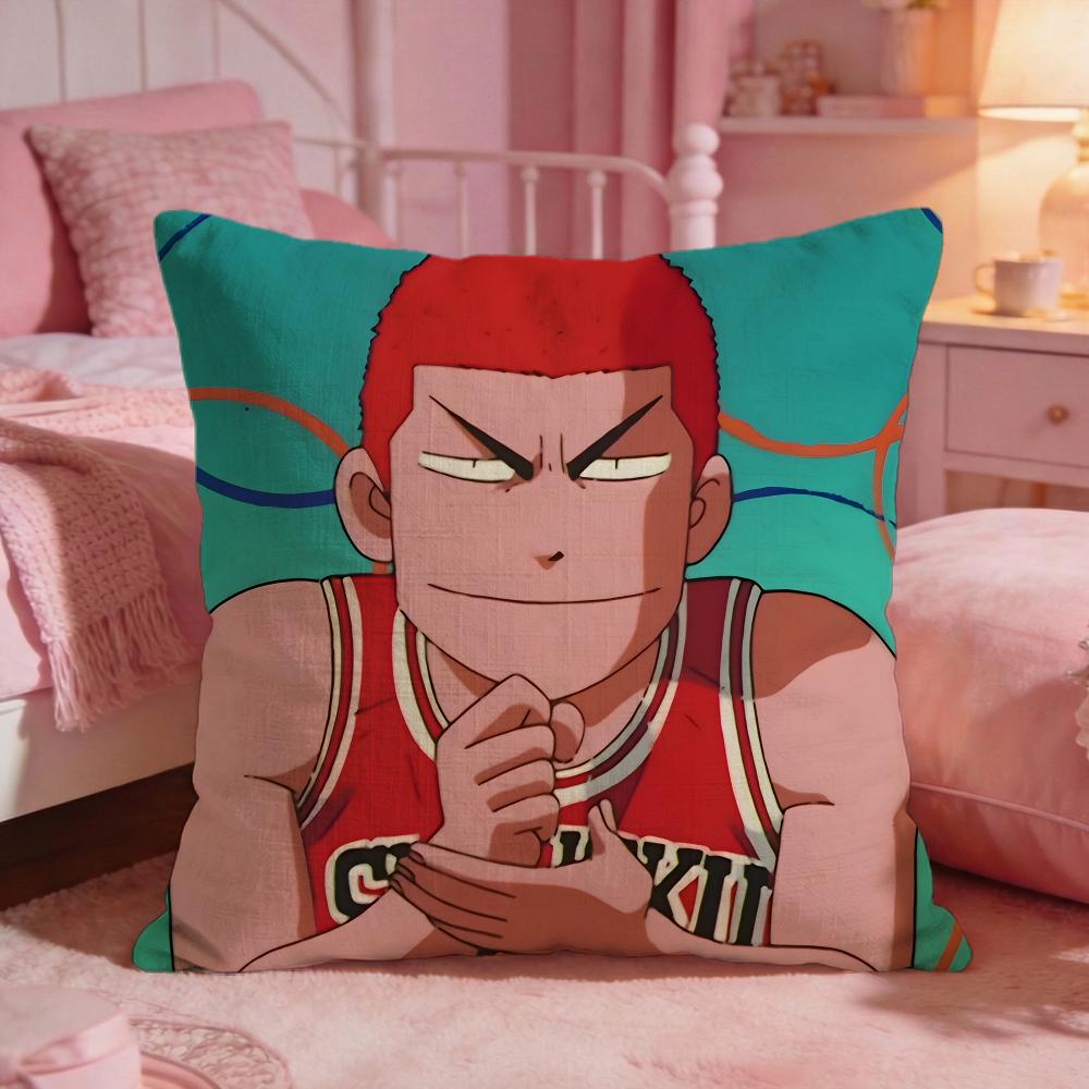 Hot Anime SSlam Dunk Cushion Cover Premium Comfort Reversible Pillow Cove Two In One Design For Any Room  Car Interior
