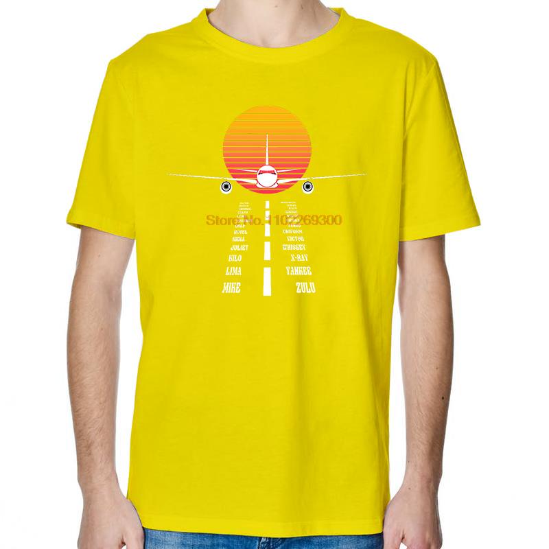 Pilot Alphabet Airplane Aviator Pilot Gift Graphic T Shirts Fashion Tees Tops Summer Cotton Short Sleeve TShirts Print T Shirt