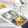 Stainless Steel Dish Drying Rack Expandable Fruit  Vegetable Drain Rack Over Sink Dish Drainer Rack In Sink