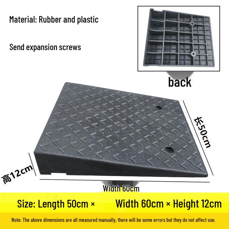 Rubber and Plastic Sloped Threshold Ramp Pad