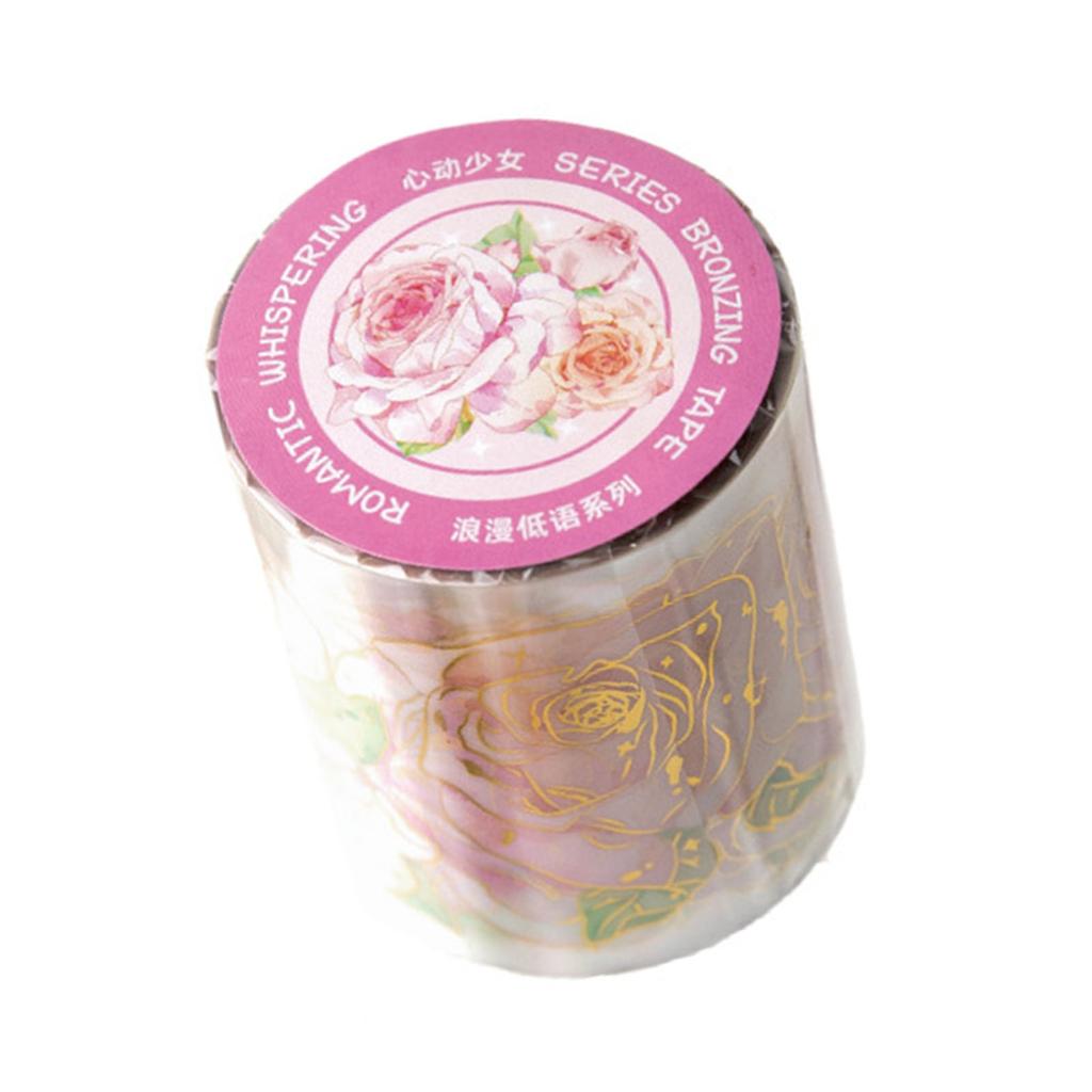PET Flower Tapes Romantic Versatile Floral Decorative Tape for Journaling Scrapbooking