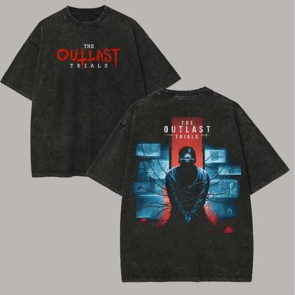The Outlast Trials Washed T-shirt 2026 New Model Personality Clothes Shirt Year Round Clothing Streetwear Trendy High Quality