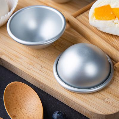 Kuchen-Gebäck-Form 3D Aluminium Ball Mochi Form Schneeball Halbrunde Daifuku Dessert Pan Zinn Backen Bombe Form Kugel Bad Küche