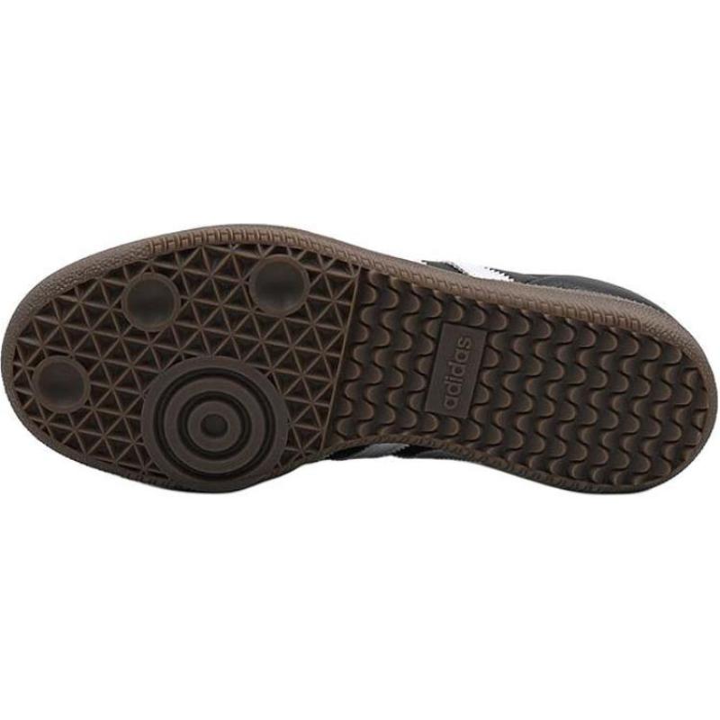 Adidas Originals Samba Anti Kick And Abrasion Resistant Low Top Kids' Skateboarding Shoes Black Sneakers JQ4097