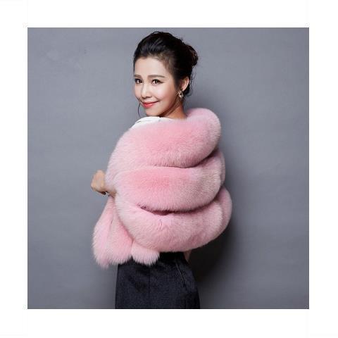 Winter fox fur imitation fur shawl women's medium and long slim wedding dress cape imitation fur cape outside