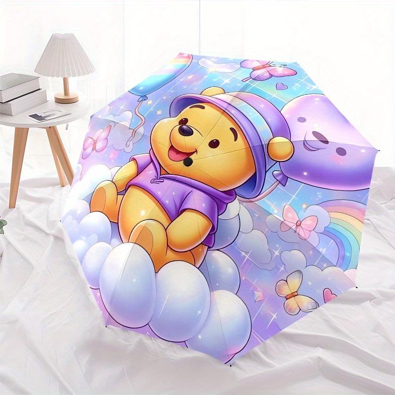 

Disney Winnie-the-Pooh,Fantasy,Pastel Manual Opening and Closing Umbrella - 8-Rib Reinforced Folding Design, Lightweight and Portable, Suita