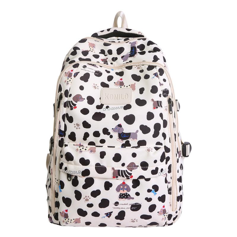 Schoolbag 2025 Schoolbag Female Korean Edition Junior Girl High School High School Large Capacity Mori Cute Printed Backpack