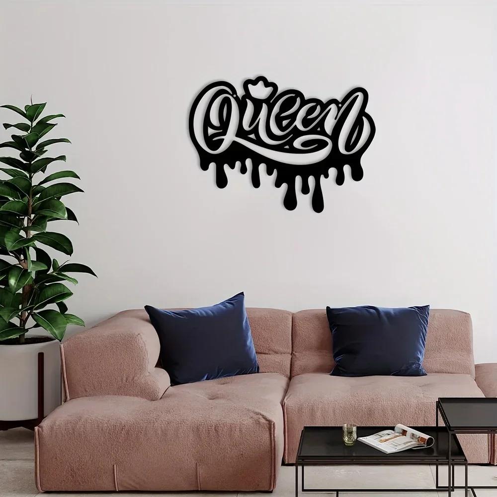 Stunning 1pc Metal Queen Wall Art! Ideal indoor/outdoor decoration for living room,bedroom,and kitchen.The perfect holiday gift.