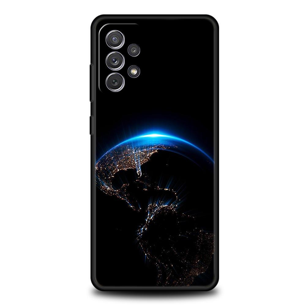 Earth Stars Space Phone Case for Samsung A51 A71 A21S A12 A11 A15 A25 A31 A41 A23 A33 A53 A73 A03S A05S A13 5G A35 A55 Cover