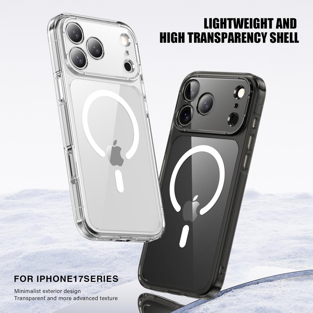 For iPhone 17 Pro Max Case Compatible with MagSafe Precise Cutouts TPU+PC Clear Phone Back Cover