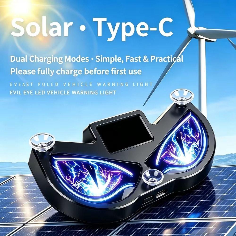 Suction Cup Installation Car Warning Light Waterproof Car Atmosphere Light  Commuting