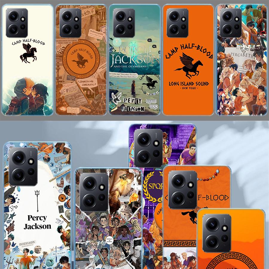 P-Percy J-Jackson Poseidon Camp Half-Blood Phone Case For Redmi 12 13C 14C 12C Note 14 13 Pro Plus 10 10A 10C 9 9A 9C 9T K70 K80