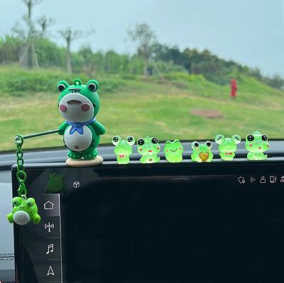 Car Decoration, Frog, Luminous Frog, Cute, Mini Car Accessory, Car Accessory, Animal Decoration, Frog,