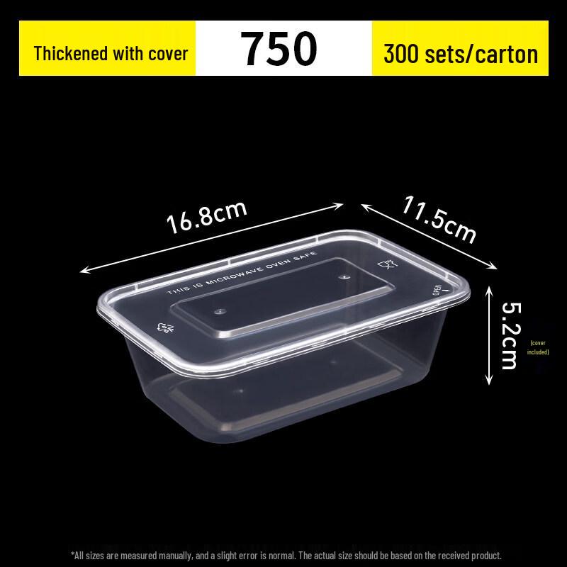 Disposable Rectangular Plastic Takeaway Containers