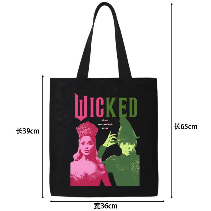 Cross-border Wicked Witch Witch Printing Student Campus High Value Shoulder Bag Fashion Canvas Bag no specifications