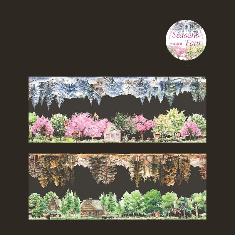 Sky & Ocean Seamless Masking Tape 65mm*2m - Scrapbook DIY Journaling Supplies for Notebook & Phone Case Decoration