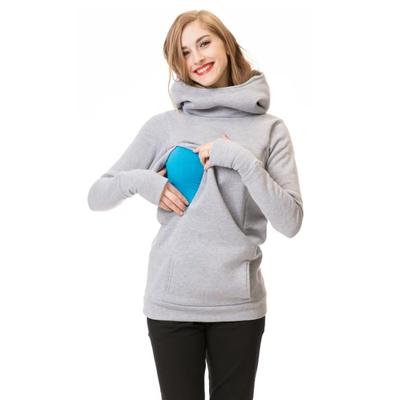 Women's Winter Warm Hooded Pullover Maternity Multifunctional Hoodie