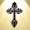 Vintage Hollow Cross Metal Sign Wrought Iron Wall Decor Home Gift Holiday Religious