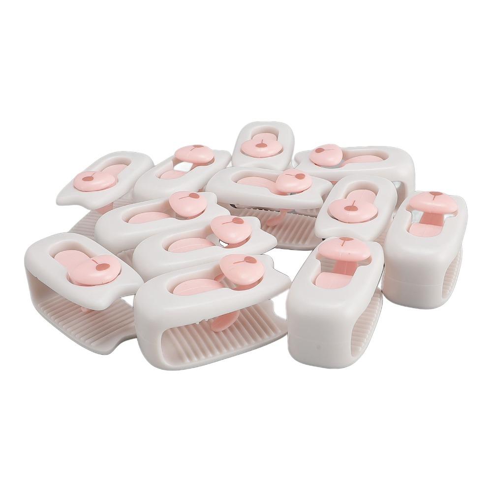 12Pcs White/Pink/Blue Duvet Clips Bear Shape Easy Install Comforter Clips Secure Hold Simple Design Down Quilt Fasteners