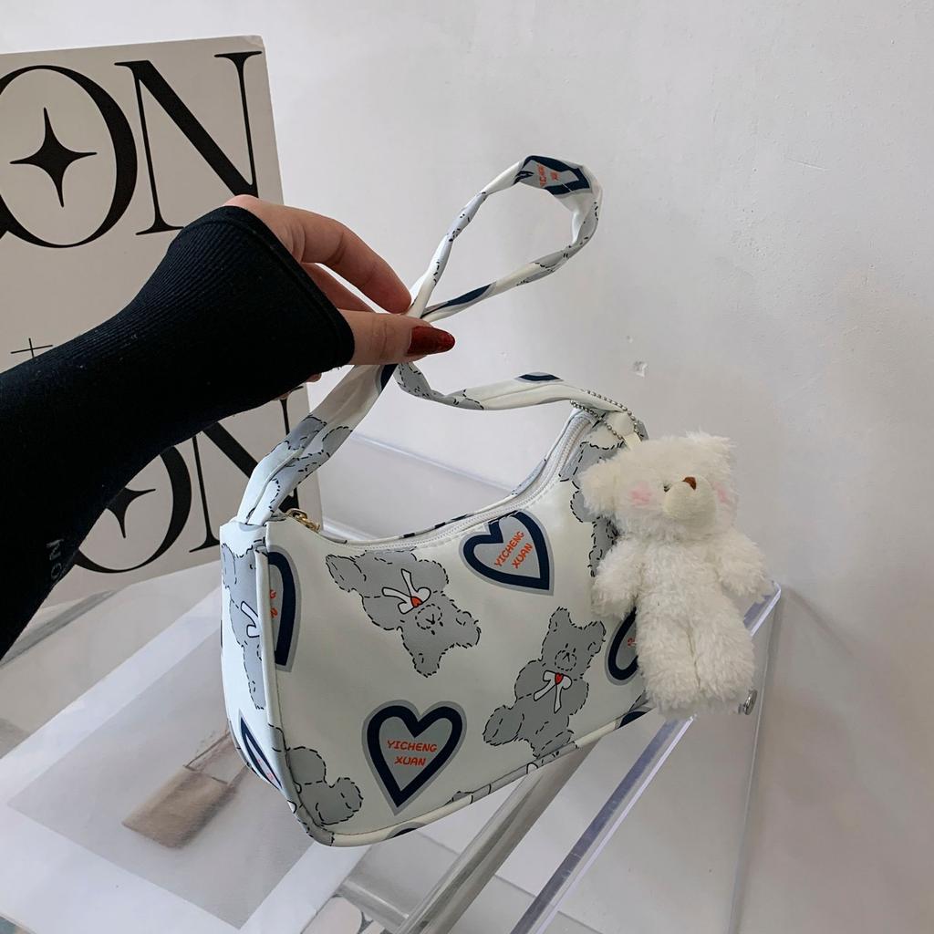 Nylon cloth bag women's new lightweight small satchel underarm bag simple shoulder canvas bag trendy dumpling bag