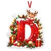 Christmas Acrylic Hanging Ornament, Red Snow Scene Letter Design, 2D Flat Decoration for Christmas Tree and Home Holiday Decor