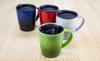 Vacuum Insulated Stainless Steel Mug Gradient with Keeps Drinks Hot or No Carefully Painted Gradient Color GoodPlus+ (Air Zero), 300ml, Green, Lid,