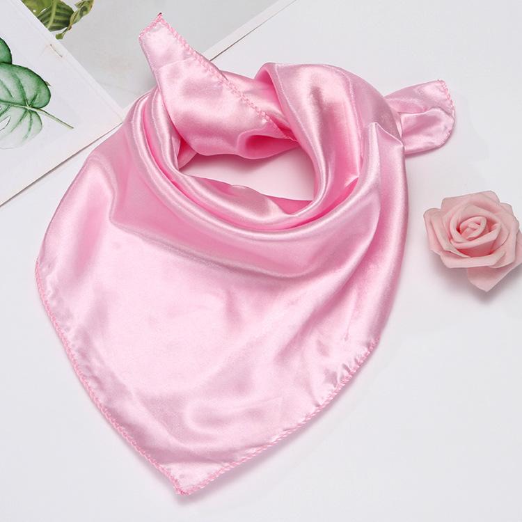 

Монохромный однотонный сплошной цвет профессиональный квадратный шарф производительность мужчины женщины маленький шелковый шарф стюардесса банка 50 цветов маленький квадратный шарф 50*50 розовый