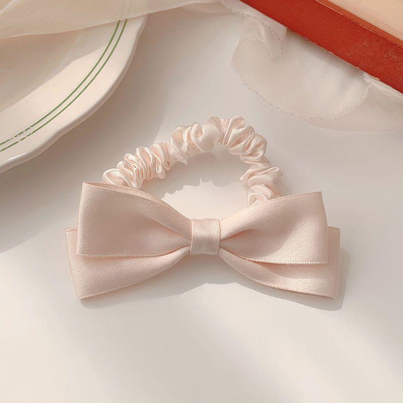 New Korean Bow Elastic Hair Bands Black White Simple Hair Ties Women Elegant Barrettes Headwear Girls Hair Accessories