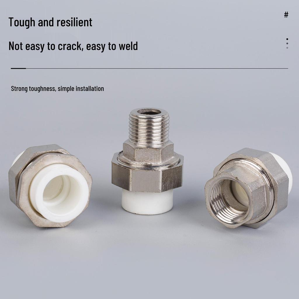 Raccord de soudure à chaud PPR Double Tête: Raccord de tuyau d'eau fileté mâle/femelle (1/2", 3/4", 1")