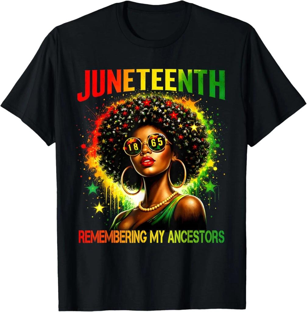 Black Women Freedom Juneteenth 1865 Remembering My Ancestors T-Shirt