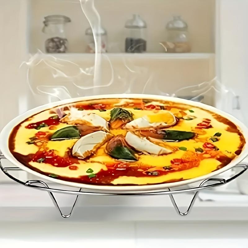 Stainless Steel Round Multifunctional Steaming And Baking Rack - a Three-In-One Tool: Steamer Layer Rack, Oven Cooling Rack