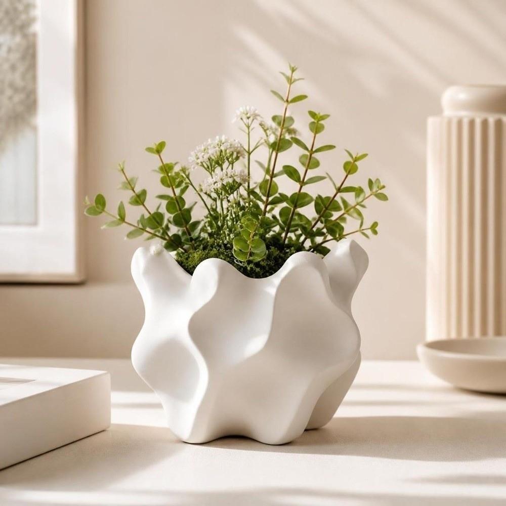 Desktop Storage Succulent Pot 3D Printed Flowerpot Modern Retro Planter Pot  Office