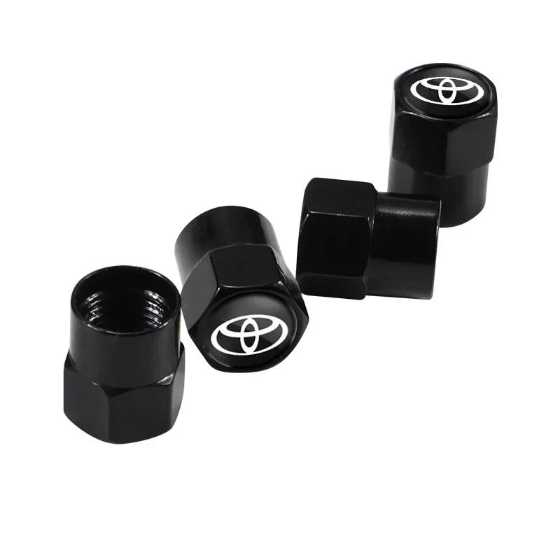 4Pcs Car Tire Valve Caps Metal Styling Tyre Air Stems Cover For Toyota GR Gazoo Racing Supra Corolla Parts Sport 86 Yaris Grmn