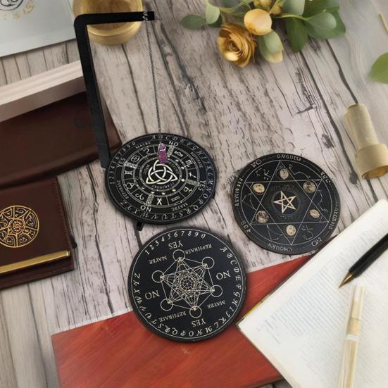 Drewniany Stojak Ekspozycyjny na Wahadło Wieszak na Wahadło Kryształowe Tablica Ołtarzowa do Wahadła Ozdoba Wiedźmy