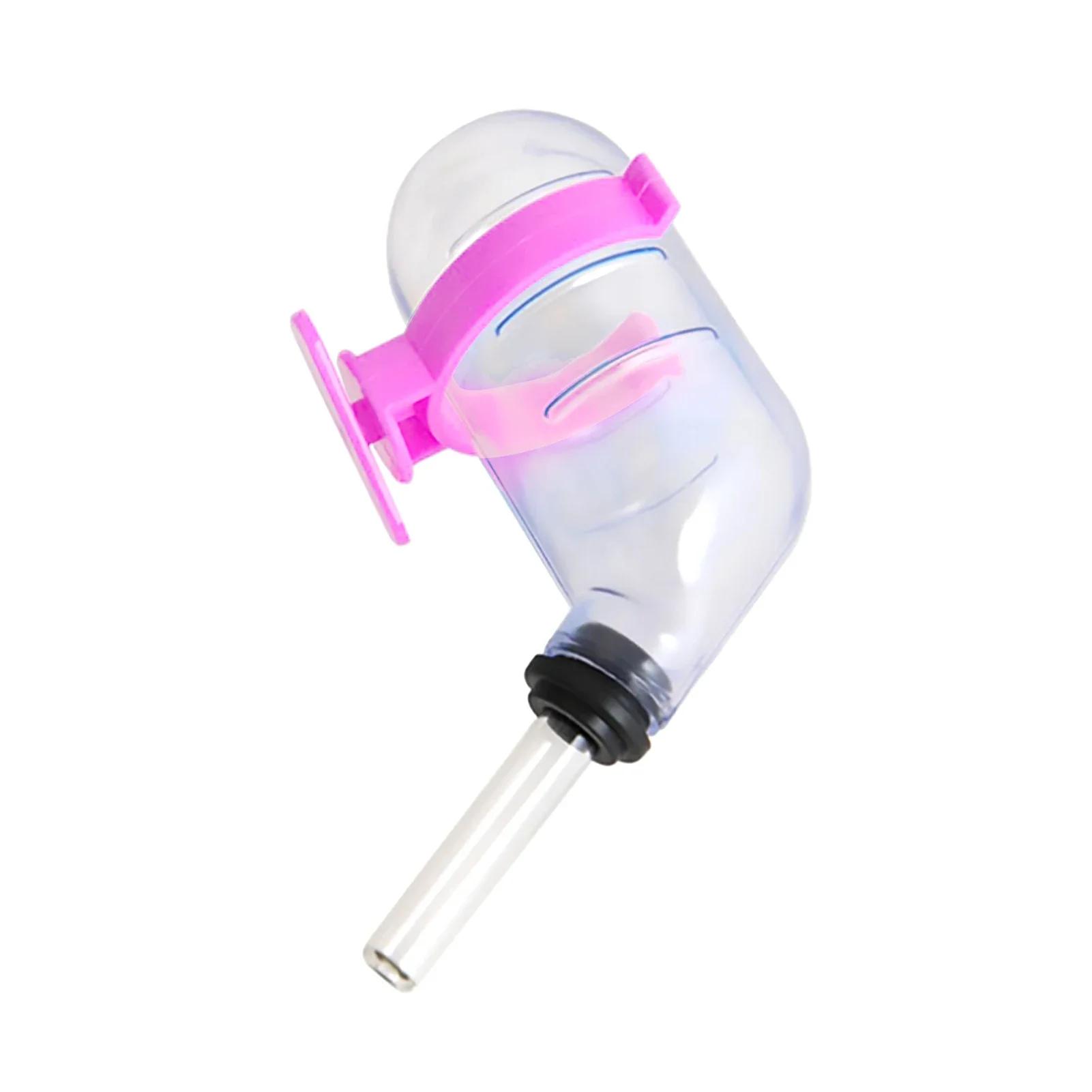 

Useful Pet Water Dispenser Clear Hamster Feeder Bottles Lightweight Durable Hamster Water Fountain Drinking Bowl розовый