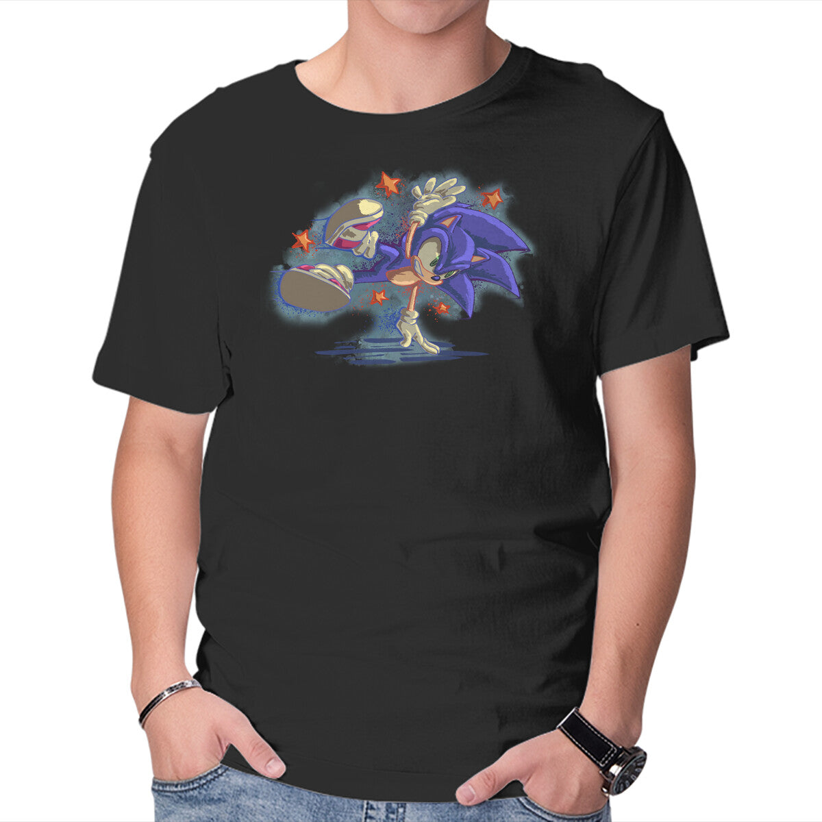 Unisex Crew Neck T-Shirt Too Slow Graphic Short Sleeve Casual Tee XL