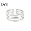 Adjustable Finger Ring Thumb Geometric Lines Shape Opening Design Oxidation Resistant Band Stainless Steel Versatile Jewelry Gift Durable Golden