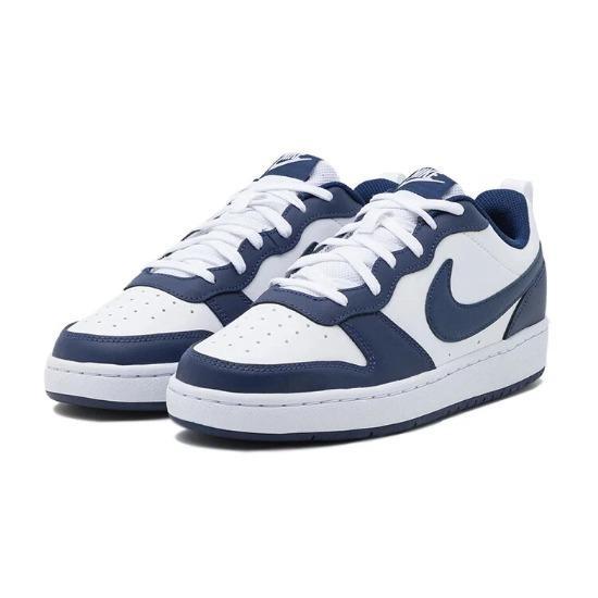 

Nike Court Borough 2 Low Белый Сигнальный Синий BQ5448-107 GS EU 35.5 синий/белый