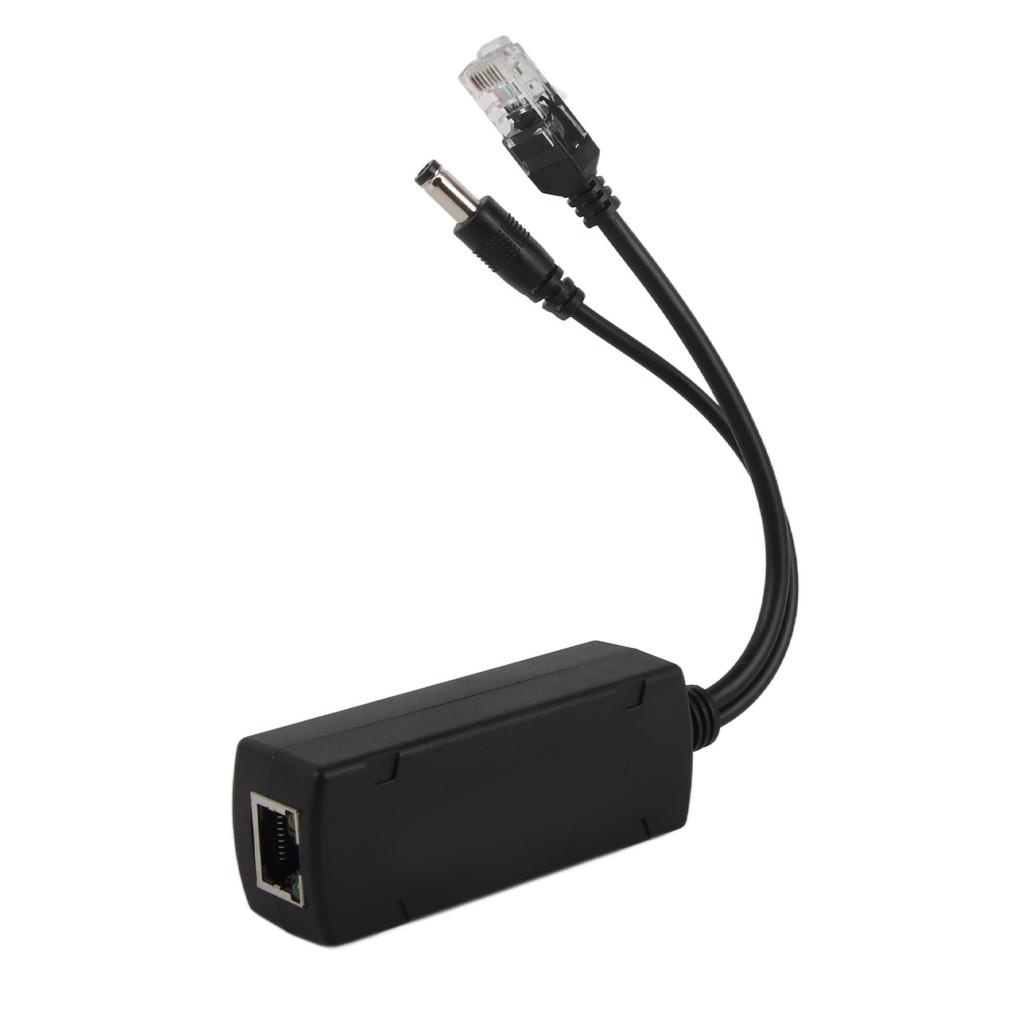 48V PoE Splitter Adapter 12V 2A Output with IEEE 802.3 Af At Standard 10 100Mbps Power Over Ethernet Splitter Adapter