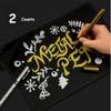 1pc Golden +1pc Silver Metal Waterproof Permanent Paint Marker Pens, Craftwork Art Painting Supplies, For Decoration