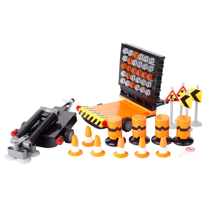 MOC Bricks Toys Model Compatible MOC Parts Bricks City Street Lamp Building Block Lamp with Halloween Bat Lamp