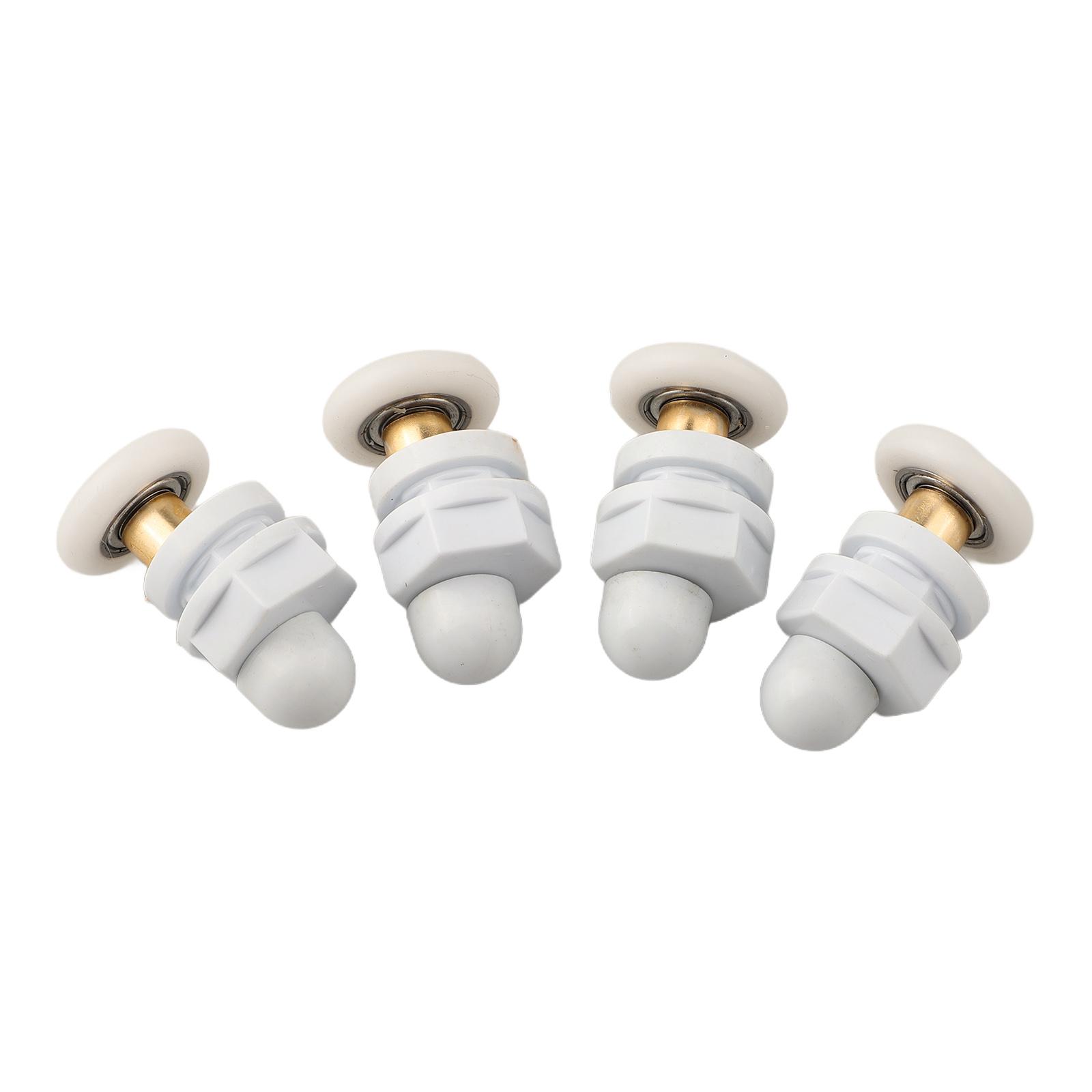 

Shower Wheels Shower Door Rollers Shower Cabins 15-17 Hole Size 23mm 27mm Steam Cabin Enclosures Wheel Diameter: 19mm 4pcs 19mm