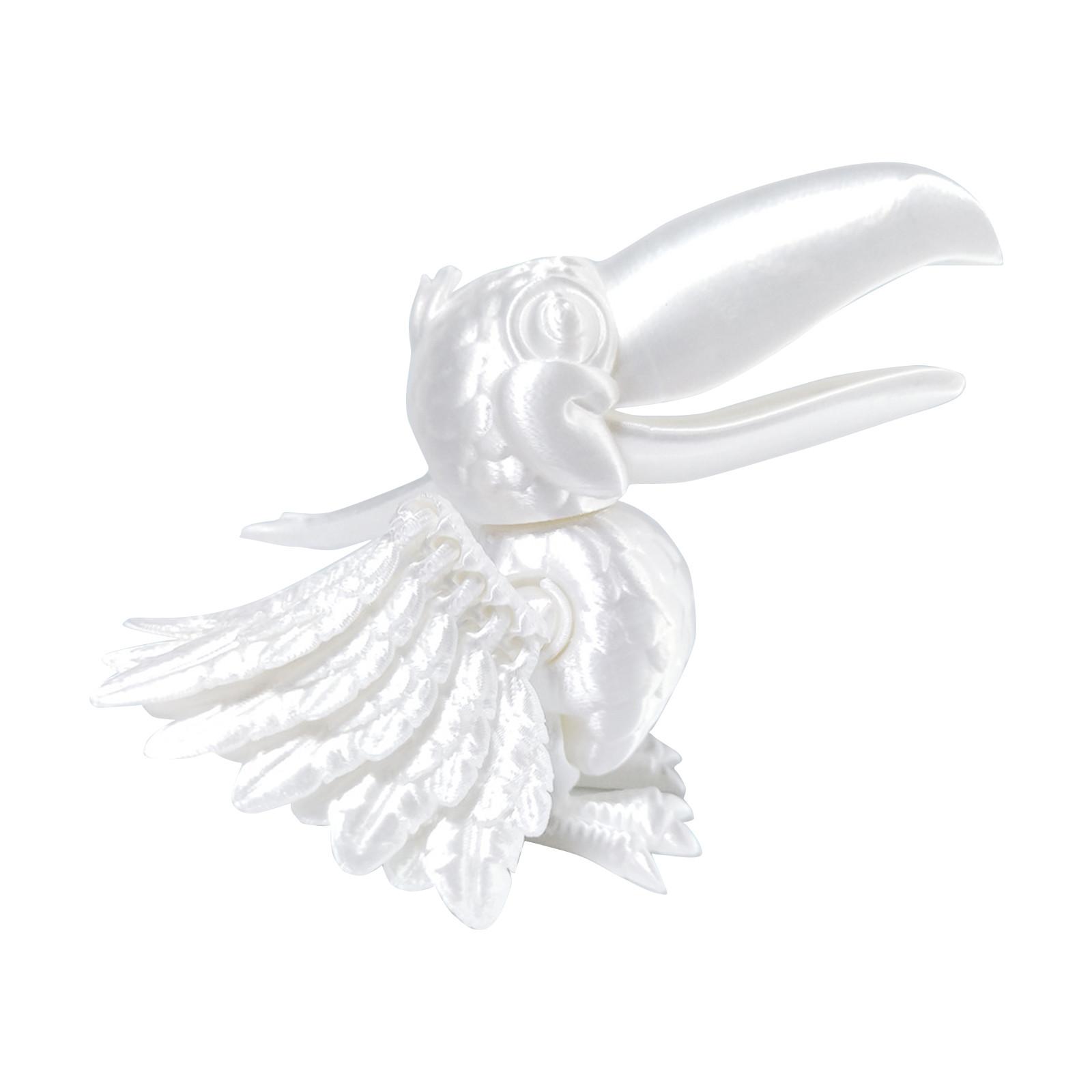 

3D-печатный попугай, милая игрушка-попугай с гигантским клювом, милый 3D-попугай, милая шарнирная подвижная игрушка-птица, кукла-дятел, красочные украшения в виде птиц One Size