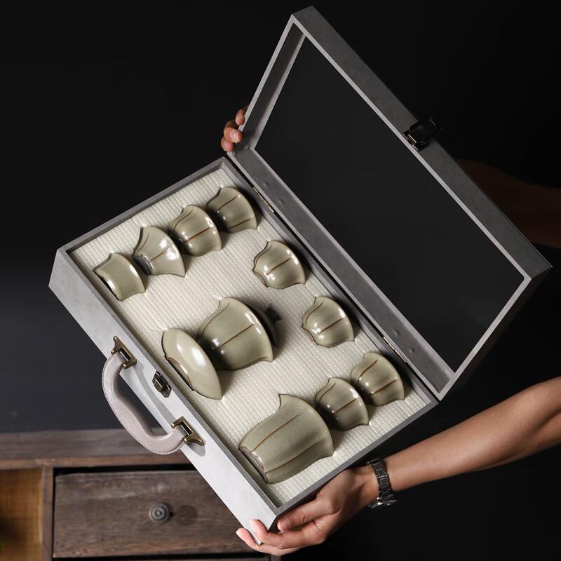 Zhishi High-Grade Ru Ware Kung Fu Tea Set