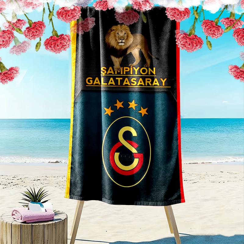 1pc Galatasaray SK Beach Towel, A Vibrant Beach Towel Suitable for Outdoor Activities, Camping, Hiking
