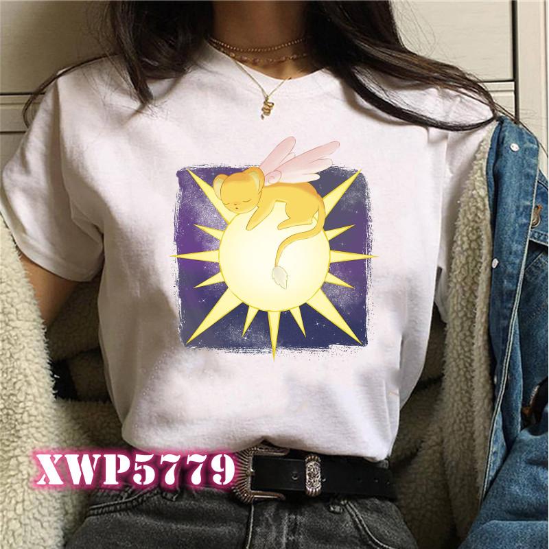 

Japanese Anime Graphic Tshirt Women Kawaii Cardcaptor Tees Summer Trendy Casual Shirt Manga Printing Tops Cartoon Tshirt XXXL