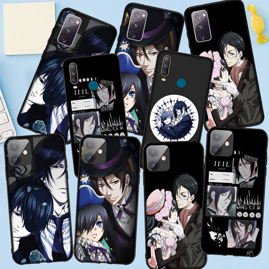 Phone Case for Samsung Galaxy S25 S23 S22 S21 S24 Ultra FE A05 A06 A15 A16 A36 A37 A35 A34 A54 A55 A56 A57 A25 A26 A53 A17 Comics Black Butler Cover