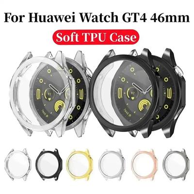 Soft TPU Screen Protector Case For Huawei Watch GT4 46mm All-Around Full Bumper Anti-scratch Cover For Huawei Watch GT 4 Shell