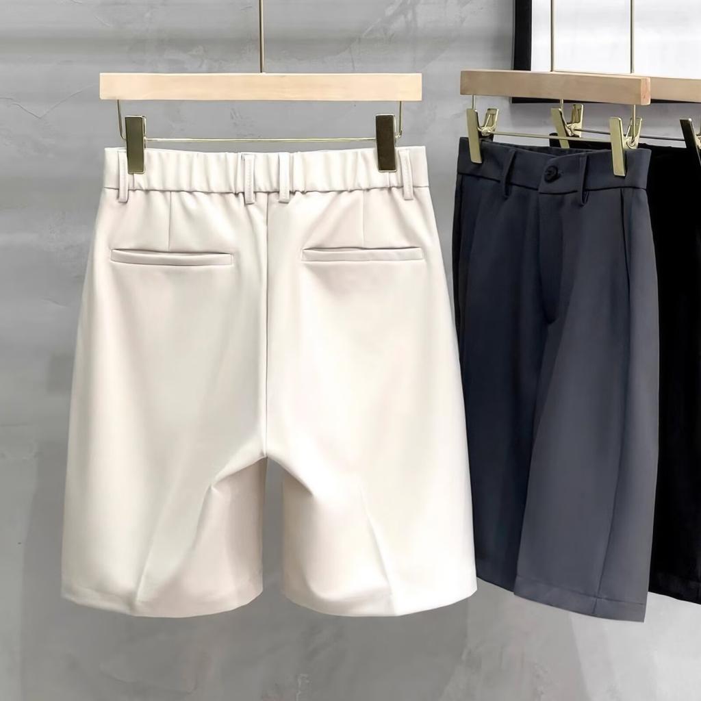 Premium drape elastic five-point pants men's summer new ice silk loose trousers thin casual straight shorts